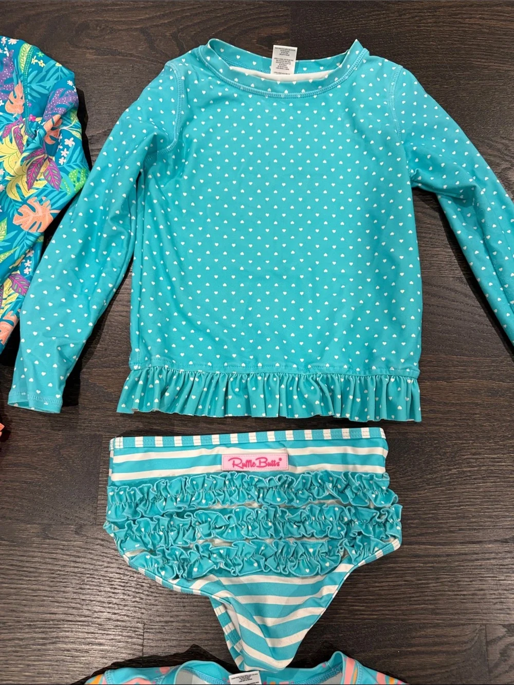 3 rufflebutts girls swimsuits size 6.